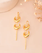 Thumbnail for Jewels Nest Gold-Tone Crescent Ear Cuff Earrings For Women | Modern Minimal Statement Jewellery - Distacart