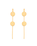Thumbnail for Jewels Nest Gold-Tone Dual Disc Ear Cuff Earrings For Women | Modern Minimal Statement Jewellery - Distacart