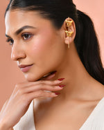 Thumbnail for Jewels Nest Gold-Tone Butterfly Motif Linear Drop Earrings For Women | Minimal Elegant Jewellery - Distacart