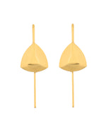 Thumbnail for Jewels Nest Gold-Tone Abstract Leaf Linear Drop Earrings For Women | Minimal Modern Jewellery - Distacart
