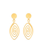 Thumbnail for Jewels Nest Gold-Tone Spiral Drop Earrings For Women - Distacart
