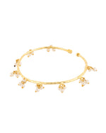 Thumbnail for Jewels Nest Gold-Tone Pearl Charm Adjustable Kada Bracelet For Women - Distacart