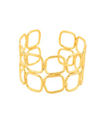 Thumbnail for Jewels Nest Gold-Tone Geometric Link Cuff Bracelet For Women - Distacart