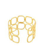 Thumbnail for Jewels Nest Gold-Tone Geometric Link Cuff Bracelet For Women - Distacart