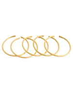 Thumbnail for Jewels Nest Gold-Tone Textured Open Cuff Bangles Set For Women (Set Of 6) - Distacart