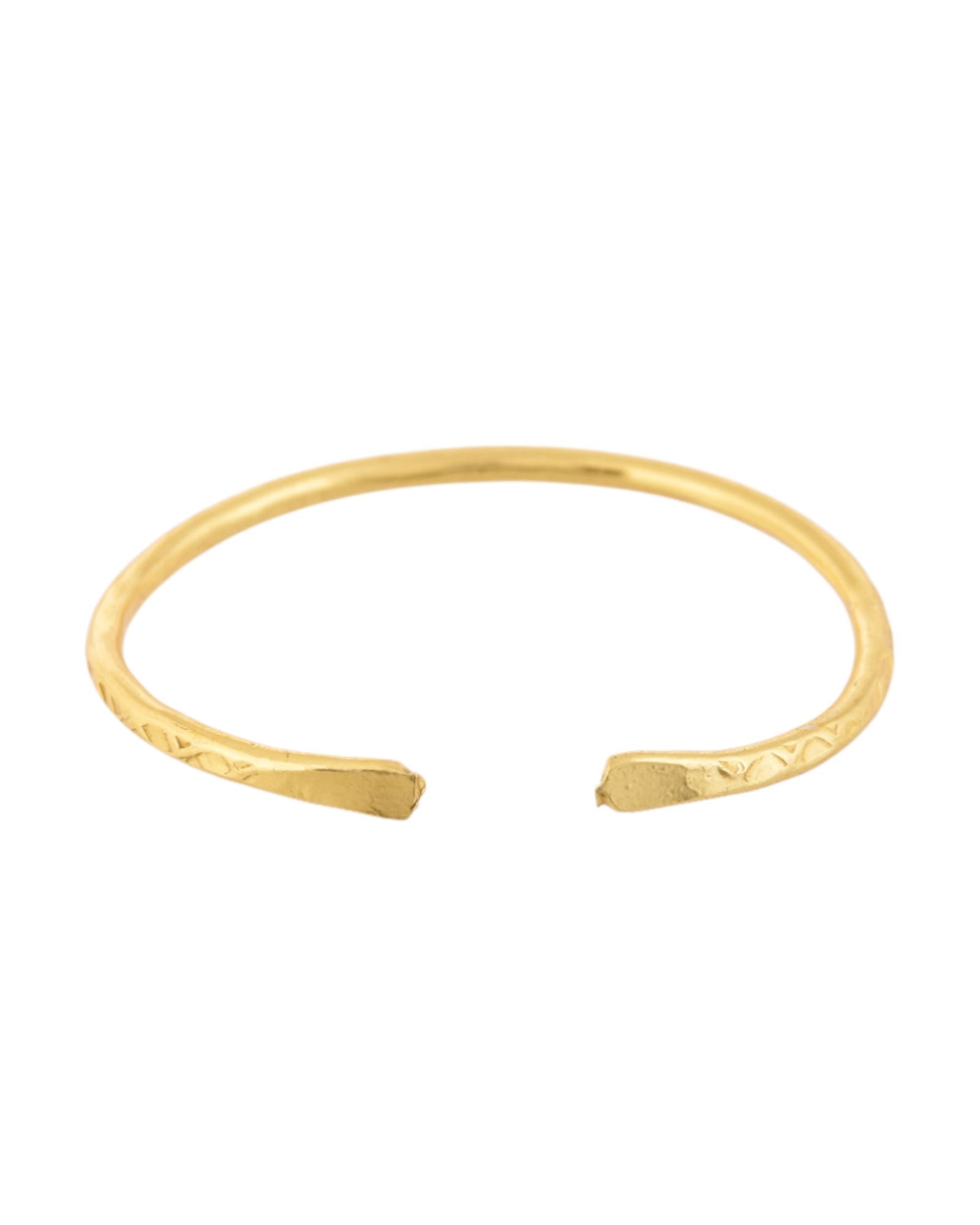 Jewels Nest Gold-Tone Textured Open Cuff Bangles Set For Women (Set Of 6) - Distacart