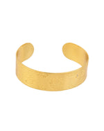 Thumbnail for Jewels Nest Gold-Tone Engraved Wide Cuff Bangle For Women - Distacart