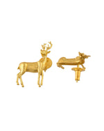 Thumbnail for Jewels Nest Gold-Tone Deer Motif Necklace & Stud Earrings Jewellery Set For Women - Distacart