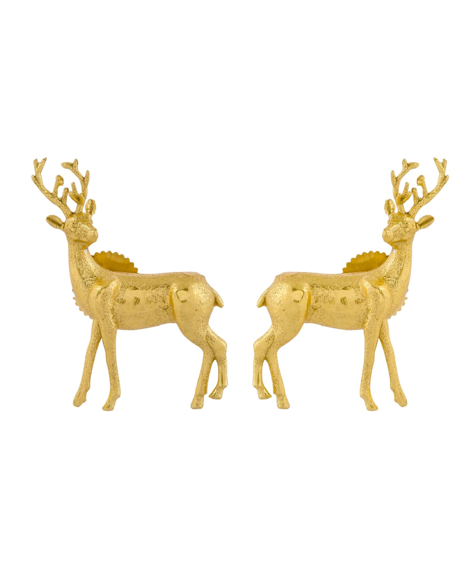Jewels Nest Gold-Tone Deer Motif Necklace & Stud Earrings Jewellery Set For Women - Distacart