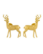 Thumbnail for Jewels Nest Gold-Tone Deer Motif Necklace & Stud Earrings Jewellery Set For Women - Distacart