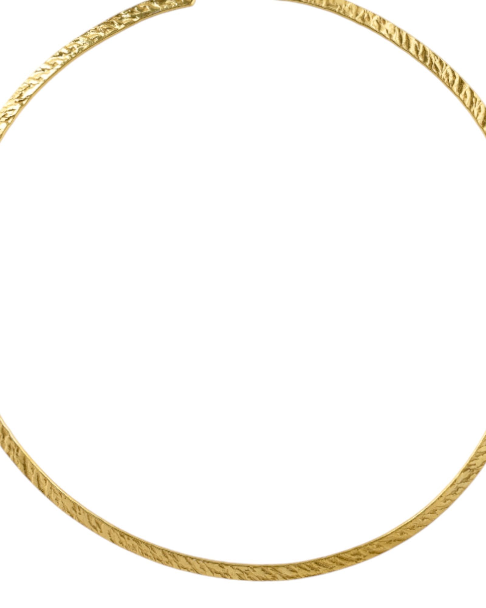 Jewels Nest Gold-Tone Textured Collar Necklace For Women | Minimal Statement Chain Jewellery - Distacart