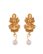 Thumbnail for Jewels Nest Gold-Tone Lakshmi Temple Long Necklace Set With Earrings - Distacart