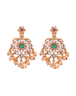 Thumbnail for Jewels Nest Gold-Tone Kundan Choker Necklace Set With Red Stones & Pearl Drops - Distacart