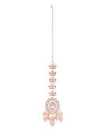 Thumbnail for Jewels Nest Gold-Tone Kundan Choker Necklace Set With Pearl Drops & Maang Tikka - Distacart