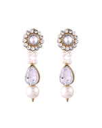 Thumbnail for Jewels Nest Gold-Tone Pearl Choker Necklace With Stone Pendant And Earrings - Distacart