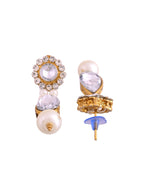 Thumbnail for Jewels Nest Gold-Tone Pearl Choker Necklace With Stone Pendant And Earrings - Distacart
