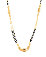 Thumbnail for Jewels Nest Gold-Tone Black Beaded Mangalsutra Necklace With Filigree Center Design - Distacart