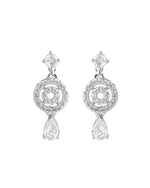 Thumbnail for Jewels Nest Silver-Plated And Crystal Drop Necklace Set With Matching Earrings - Distacart