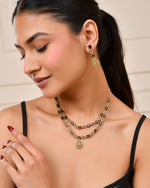 Thumbnail for Jewels Nest Gold-Plated American Diamond (Ad) Purple Stone Teardrop Necklace Set With Matching Earrings - Distacart