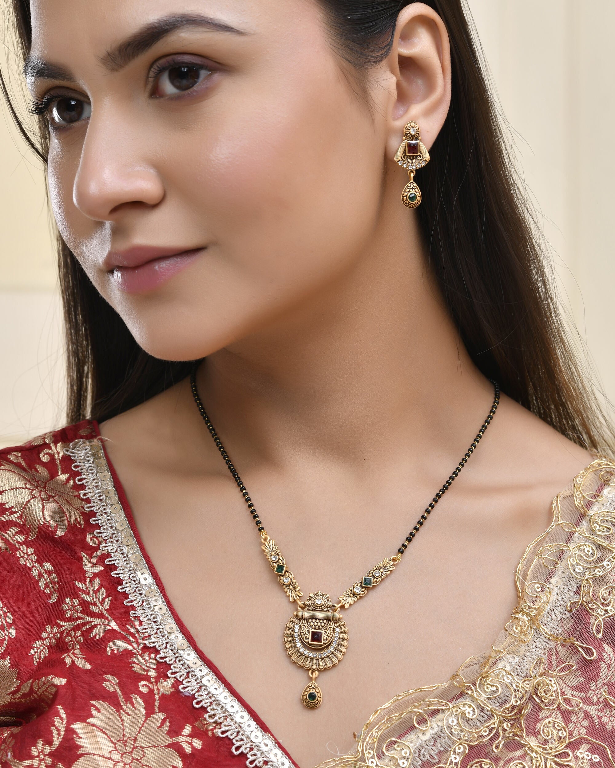 Jewels Nest Royal Heritage Antique Mangal Sutra - Distacart