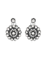 Thumbnail for Jewels Nest Oxidised Silver Floral Necklace – Tribal Choker for Ethnic & Fusion Wear