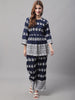 Jainish Women's Embroidered and Sequin work Co-ords - Navy Blue - Distacart