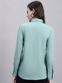 Thumbnail for Jainish Women's Green Solid Shirt - Distacart