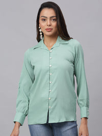 Thumbnail for Jainish Women's Green Solid Shirt - Green - Distacart