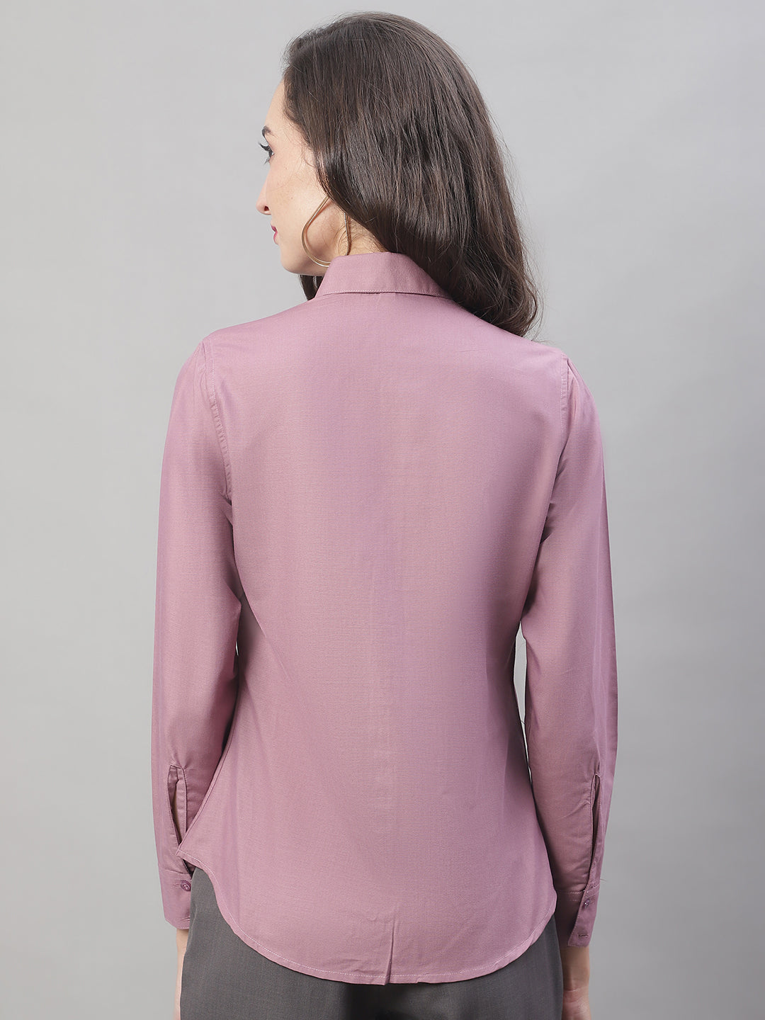 Jainish Women's Magenta Pink Solid Shirt Style Top - Distacart