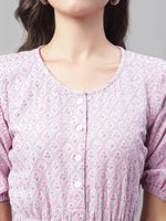 Thumbnail for Jainish Women's WoChikankari Work Empire Top - Magenta - Distacart