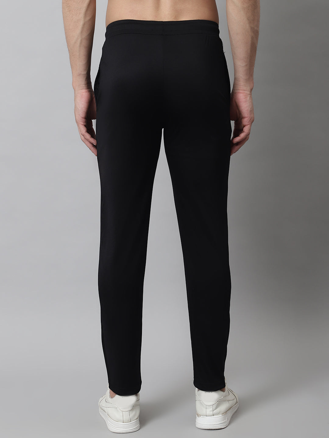 Jainish Men's Black Solid Streachable Lycra Trackpants - Distacart