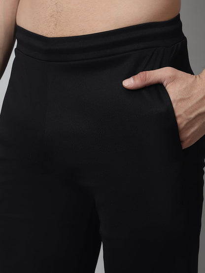 Jainish Men's Black Solid Streachable Lycra Trackpants - Distacart