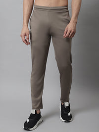 Thumbnail for Jainish Men's Brown Solid Streachable Lycra Trackpants - Distacart