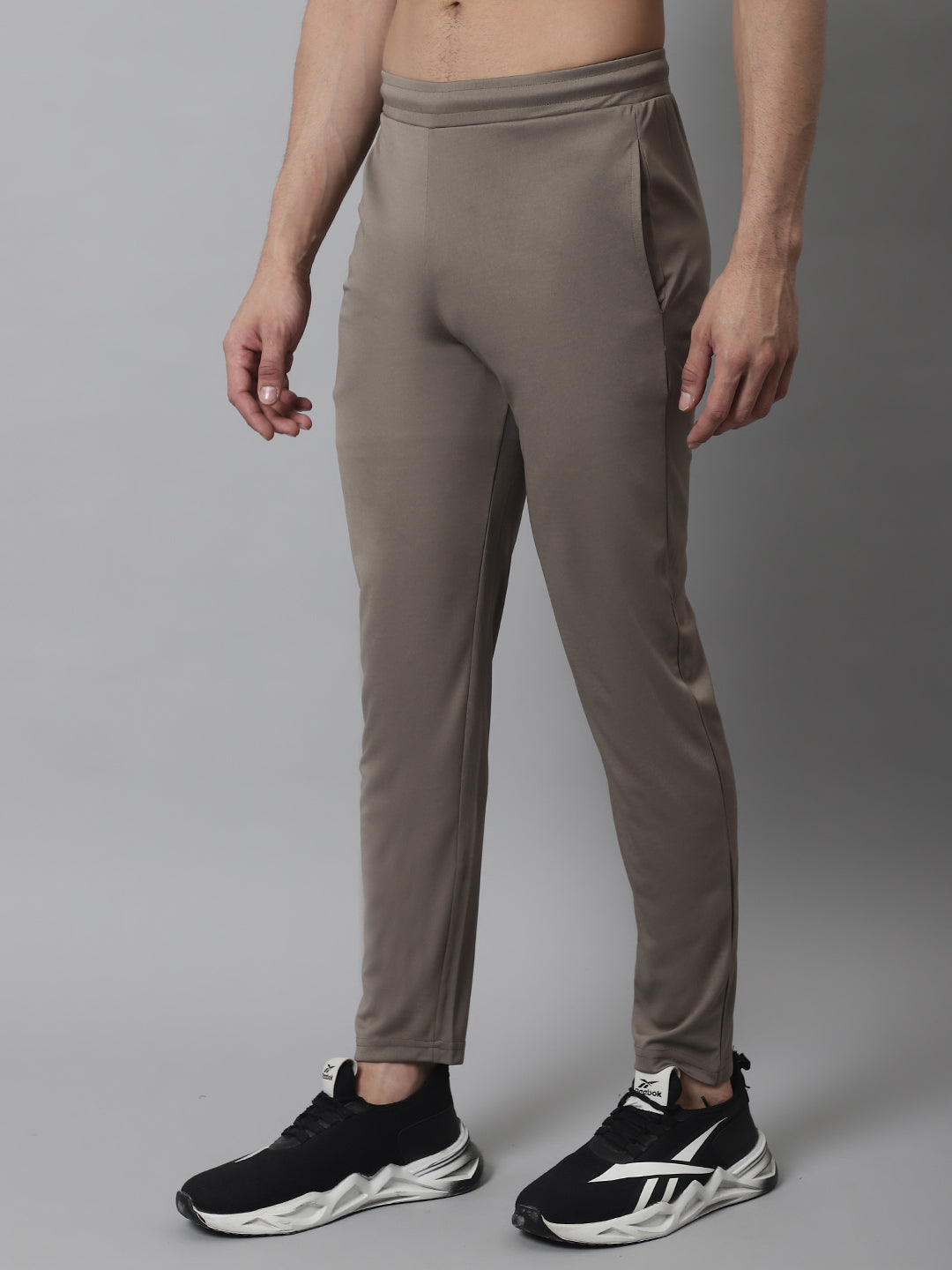 Jainish Men's Brown Solid Streachable Lycra Trackpants - Distacart