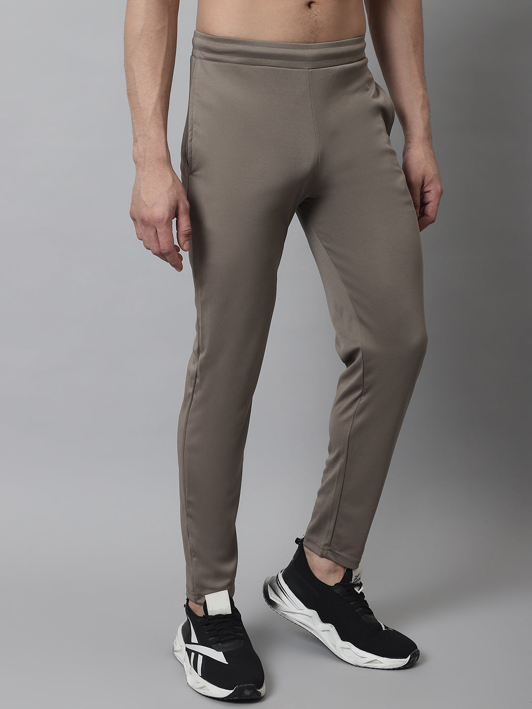 Jainish Men's Brown Solid Streachable Lycra Trackpants - Distacart