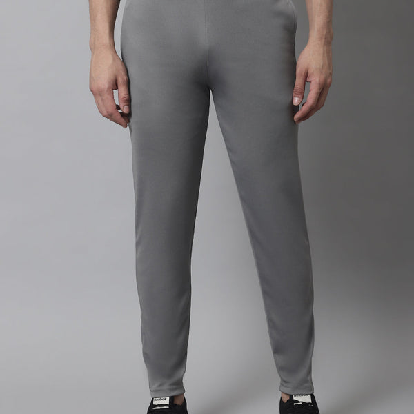 Jainish Men's Grey Solid Streachable Lycra Trackpants - Distacart