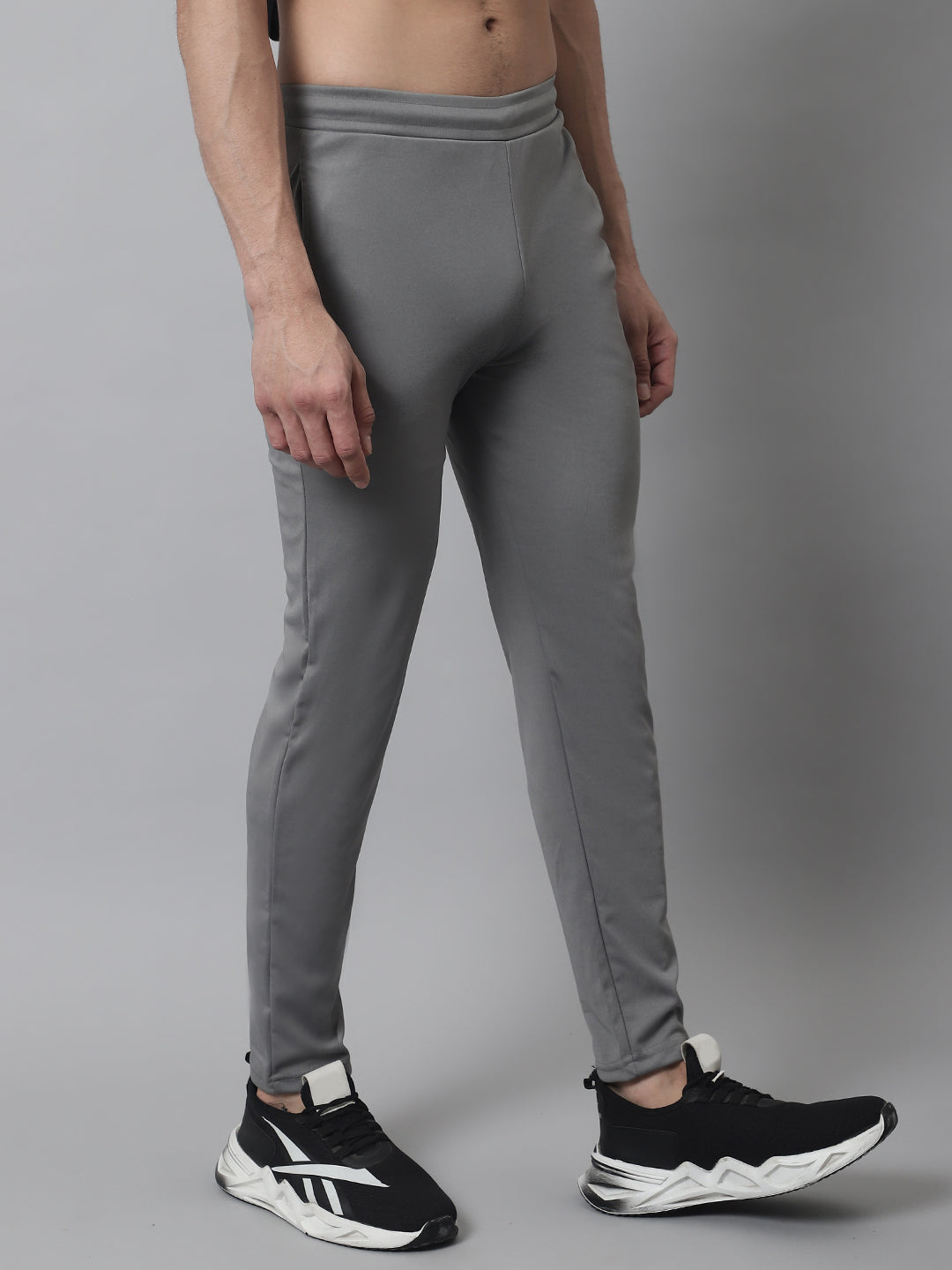 Jainish Men's Grey Solid Streachable Lycra Trackpants - Distacart