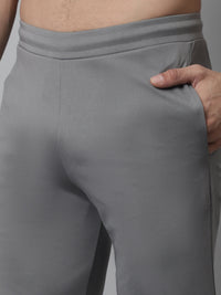 Thumbnail for Jainish Men's Grey Solid Streachable Lycra Trackpants - Distacart
