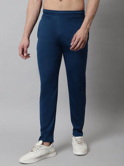 Jainish Men's Blue Solid Streachable Lycra Trackpants - Distacart