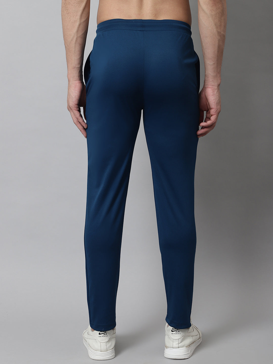 Jainish Men's Blue Solid Streachable Lycra Trackpants - Distacart