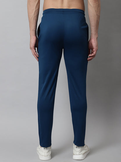 Jainish Men's Blue Solid Streachable Lycra Trackpants - Distacart