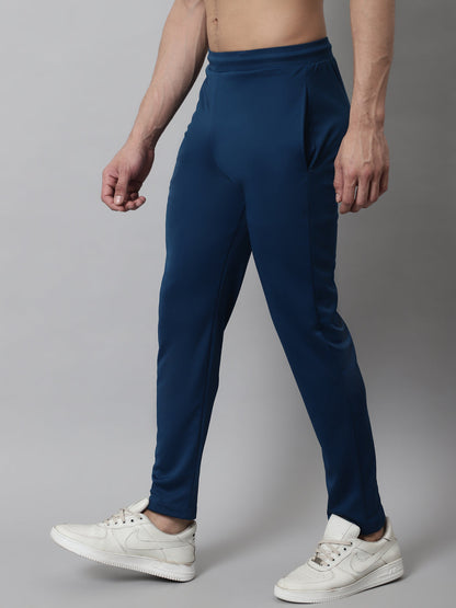 Jainish Men's Blue Solid Streachable Lycra Trackpants - Distacart