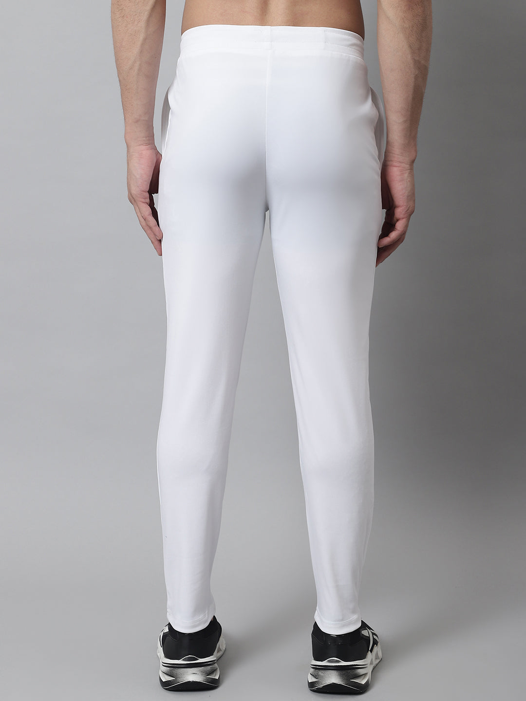 Jainish Men's White Solid Streachable Lycra Trackpants - Distacart