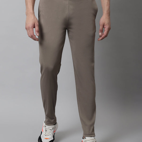 Jainish Men's Brown and White Striped Streachable Lycra Trackpants - Distacart