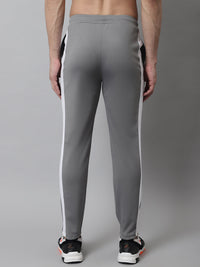 Thumbnail for Jainish Men's Grey and White Striped Streachable Lycra Trackpants - Distacart