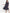 Jompers Women's Navy Blue Printed Fit and Flare Ethnic Dress - Distacart
