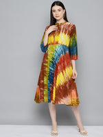 Thumbnail for Jompers Women's Ombre effect flared dress - Orange - Distacart
