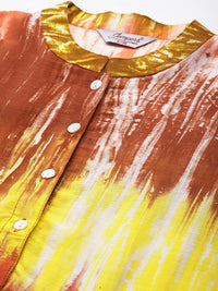 Thumbnail for Jompers Women's Ombre effect flared dress - Orange - Distacart