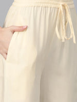 Thumbnail for Jompers Women's Grey & Cream-Coloured Block Print Kurta with Palazzos - Distacart