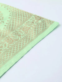 Thumbnail for Jompers Women's Green & Golden Block Print Kurta with Palazzos - Distacart